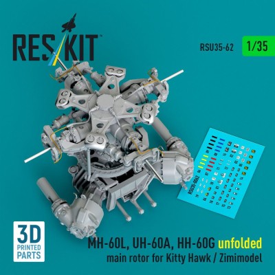 Reskit RSU35-062 MH-60L,UH-60A,HH-60G unfolded main rotor (KH) 1/35