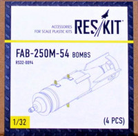 Reskit RS32-0094 FAB-250M-54 Bombs - 4 pcs. (TRUMP) 1/32