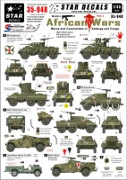 Star Decals STAR35948 Modern African Wars #3. Mercs and Commandos in Katanga and Congo. M3A1 White Scout M8 Greyhound Land Rover Series III 1/35
