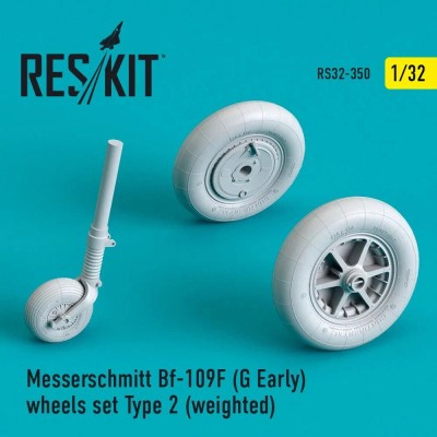 Reskit RS32-0350 Bf-109F (G Early) wheels Type 2 (weighted) 1/32