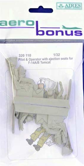 Aerobonus 320110 US Navy Pilot&Operat.w/ ej.seats for F-14A/B 1/32