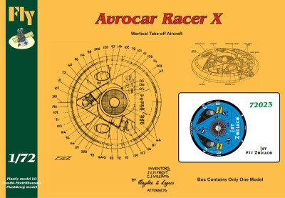 Fly model 72023 Avrocar Racer X Zodiaco Jet 1:72 1/72