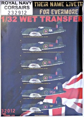 HGW 232912 Royal NAVY Corsairs (wet transfer) 1/32