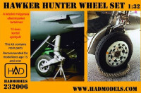 HAD R32006B Hawker Hunter Wheel set (resin) 1/32