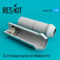 Reskit RSU72-0118 Tu-22 exhaust nozzles for Modelsvit Kit 1/72