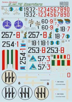 Print Scale 72-074 SM-79 &quot;Sparviero&quot; 1/72