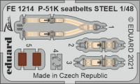 Eduard FE1214 P-51K seatbelts STEEL (EDU) 1/48