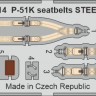 Eduard FE1214 P-51K seatbelts STEEL (EDU) 1/48