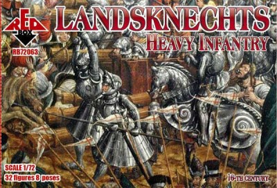 Red Box 72063 Landsknechts (Heavy Infantry) 16 c. 1/72