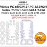 KV Models 48059 Pilatus PC-6C/H-2 / PC-6B-2/H-2 / PC-6/B2-H2 / PC-6 B2/H4 Turbo Porter / Fairchild AU-23A (RODEN #439, #440, #443, #444, #445, #449 / HELLER #30410, #35410) + маски на диски и колеса RODEN / HELLER US 1/48