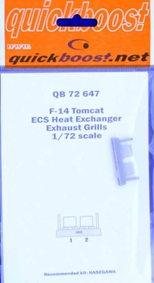 QuickBoost QB72647 F-14 Tomcat ECS heat exchang.exh.grills (HAS) 1/72