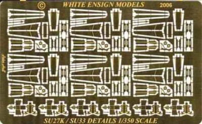 White Ensign Models PE 35090 Su-27K FLANKER-D/Su-33 (x6) including interior details 1/350
