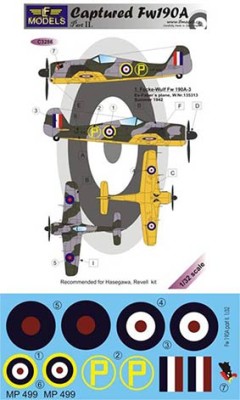 Lf Model C3286 Decals Captured Fw 190A - Part 2 1/32