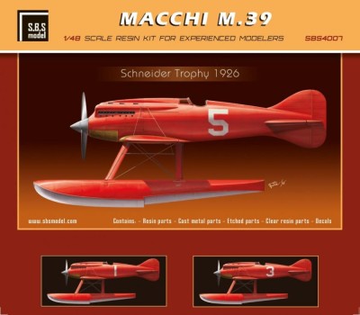 Sbs Model M4007 Macchi M.39 Schneider Trophy 1926 (resin kit) 1/48