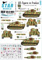 Star Decals 35-C1091 SS-Pz.Kpfw.VI Tigers in France # 3 3 Kompanie / s.SS.Pz-Abt 101, Normandie France Summer 1944 1/35
