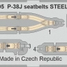 Eduard FE1295 P-38J seatbelts STEEL (TAM) 1/48