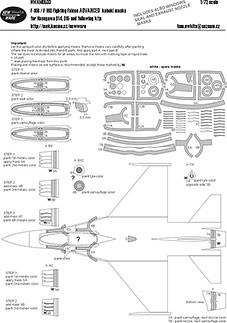 New Ware NWA-M0533 1/72 Mask F-16B/F-16D Fight.Falcon ADVANCED (HAS)