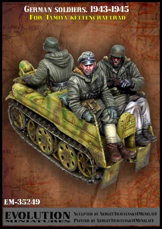 Evolution Miniatures 35249 Солдаты СС в kettencraftrrad (3 фигуры) 1/35