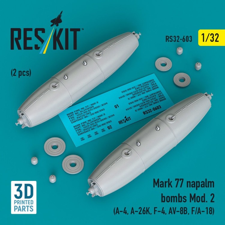 Reskit 32603 Mark 77 napalm bombs Mod.2 (2 pcs.) 1/32