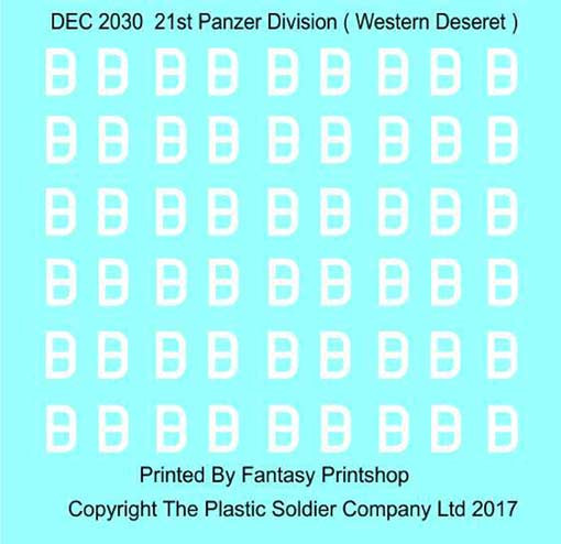 Plastic Soldier DEC2030 21st Panzer Division Western Desert 1/72