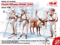 ICM 35566 Фигуры Финские пехотинцы (зима 1940 г.) 1/35