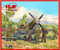 ICM 48802 Спитфайр LF.IXE с советскими пилотами и техниками ВВС 1/48