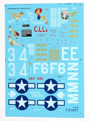 Foxbot Decals FBOT48019 Douglas A-20 Pin-Up Nose Art and stencils, Part I 1/48