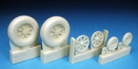 Barracuda Studios BCR32118 Vought Corsair/Grumman Hellcat Wheels - Plain Tread 1/32