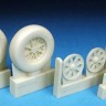 Barracuda Studios BCR32118 Vought Corsair/Grumman Hellcat Wheels - Plain Tread 1/32