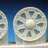 Barracuda Studios BCR32118 Vought Corsair/Grumman Hellcat Wheels - Plain Tread 1/32
