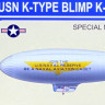 Mark 1 Models MKM-72011 USN K-Type Blimp K-19/43/125 Spec.Markings 1/720