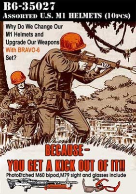 Bravo6 35027 Assorted US M1 Helmets 1/35