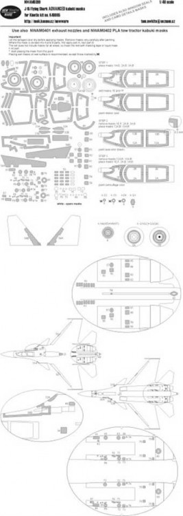 New Ware NWA-M0399 1/48 Mask J-15 Flying Shark ADVANCED (KIN. K48065)