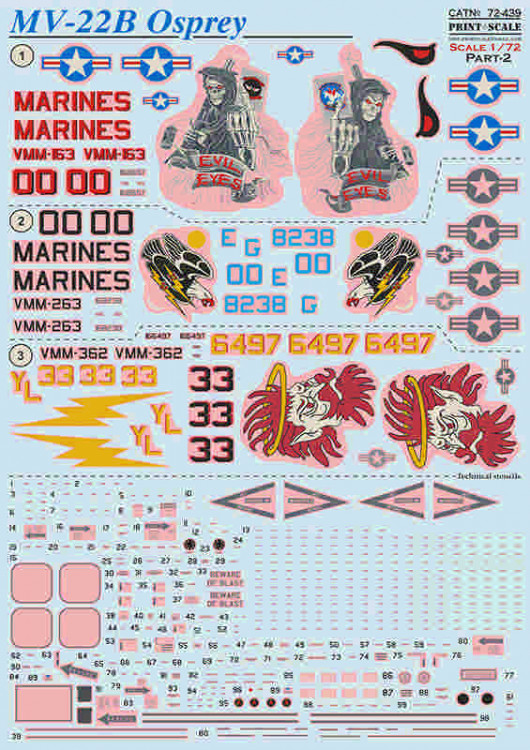 Print Scale 72-439 MV-22B Osprey 1/72