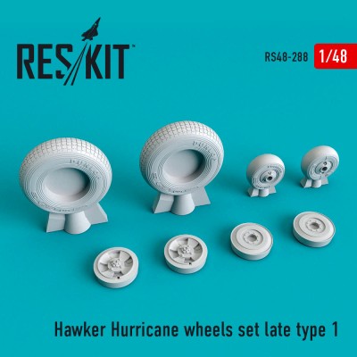 Reskit RS48-0288 Hawker Hurricane wheels set late type 1 Airfix, Tamiya, Italeri 1/48