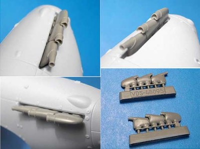 Vector VDS48-095 Hurricane Mk.I выхлопные трубы (new Airfix kit) 1/48