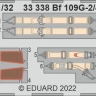 Eduard 33338 Bf 109G-2/4 seatbelts STEEL (REV) 1/32