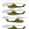 Art Scale 200-D32010 Bell AH-1G Cobra 1th Aviation Helicopter Cavalry D/227 AHB Decal sheet for a plastic kit 1/32