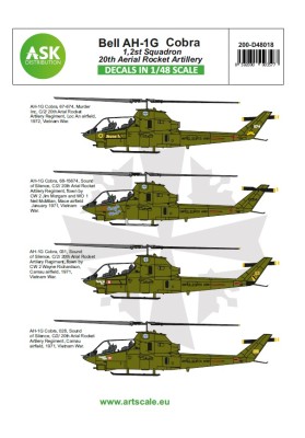Art Scale 200-D48018 Bell AH-1G Cobra 20th Aerial Rocket artilery 1/48