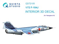 Quinta Studio QD72105 F-104J (Hasegawa) 3D Декаль интерьера кабины 1/72