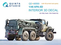 Quinta studio QD+48569 АПА-5Д (KittyHawk/Zimi model) 3D Декаль интерьера кабины 1/48