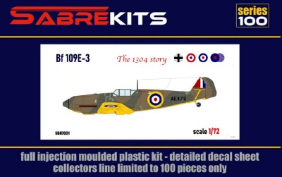 Sabre Kits SBK7031 Messerschmitt Bf-109E-3 (Luftwaffe, French AF, RAF, USA) ex-AZ Models 1/72