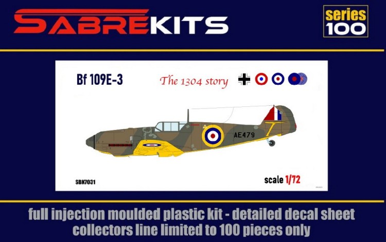 Sabre Kits SBK7031 Messerschmitt Bf-109E-3 (Luftwaffe, French AF, RAF, USA) ex-AZ Models 1/72