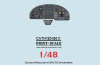 Print Scale 3D48011 Instrument panel Savoia-Marchetti SM. 79 1/48