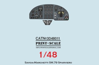 Print Scale 3D48011 Instrument panel Savoia-Marchetti SM. 79 1/48
