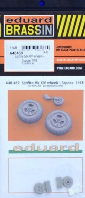 Eduard 648469 BRASSIN 1/48 Spitfire Mk.XIV wheels 3-spoke (AIRF)
