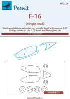 Peewit M72358 Canopy mask F-16 single-seat (MONO) 1/72