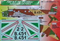 Kora Model DEC72278 Fiat BR.20 CICOGNA (Hungarian AF) декали декали 1/72