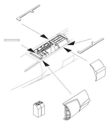 CMK 5057 F-104G Starfighter-Electronics boxes set for Has 1/32