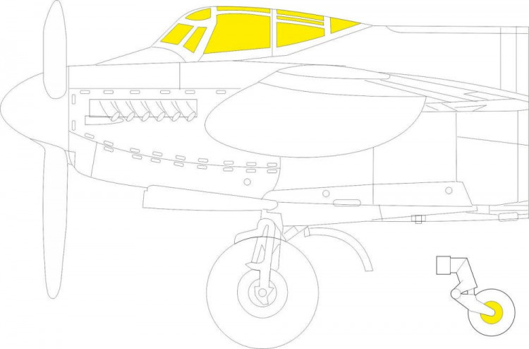 Eduard CX618 Mask Mosquito B Mk.XVI (AIRF) 1/72